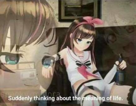 Kizuna AI suddenly thinking about the meaning of life.JPG